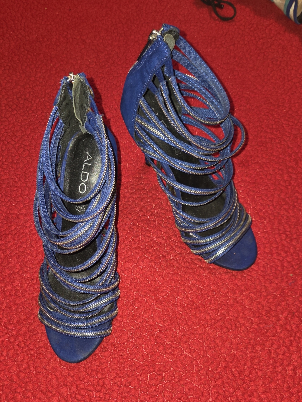 ALDO Cobalt Blue Multi-Strap High Heel Sandals